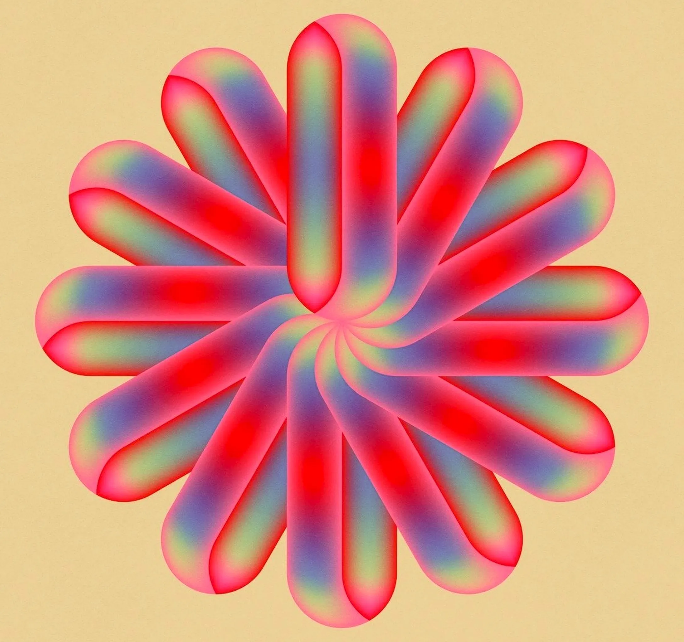 Supporting gradation image with chromatic edge detail.
