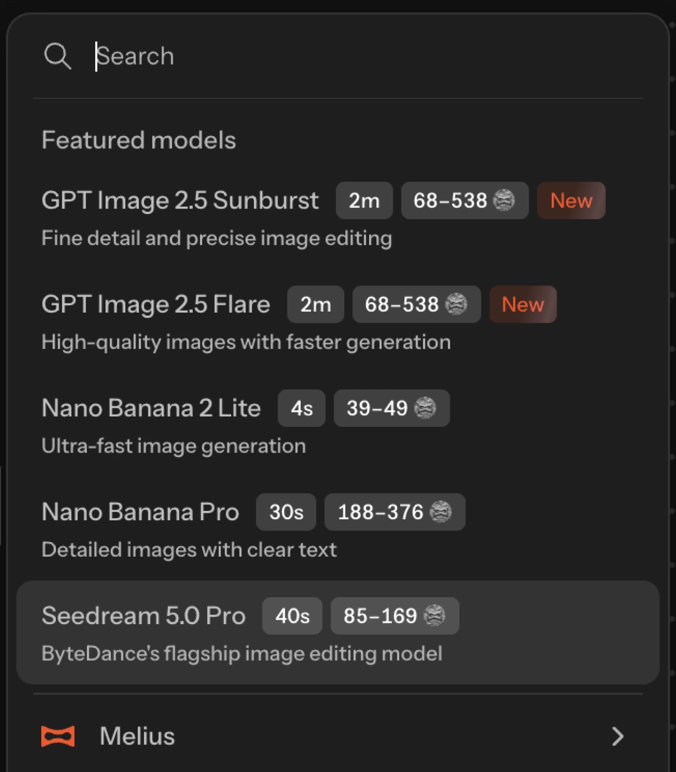 The playground settings panel with a second model selected under Compare to