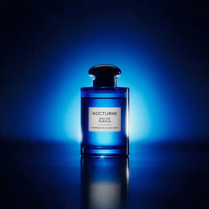 NOCTURNE concept: the blue edition fragrance bottle.