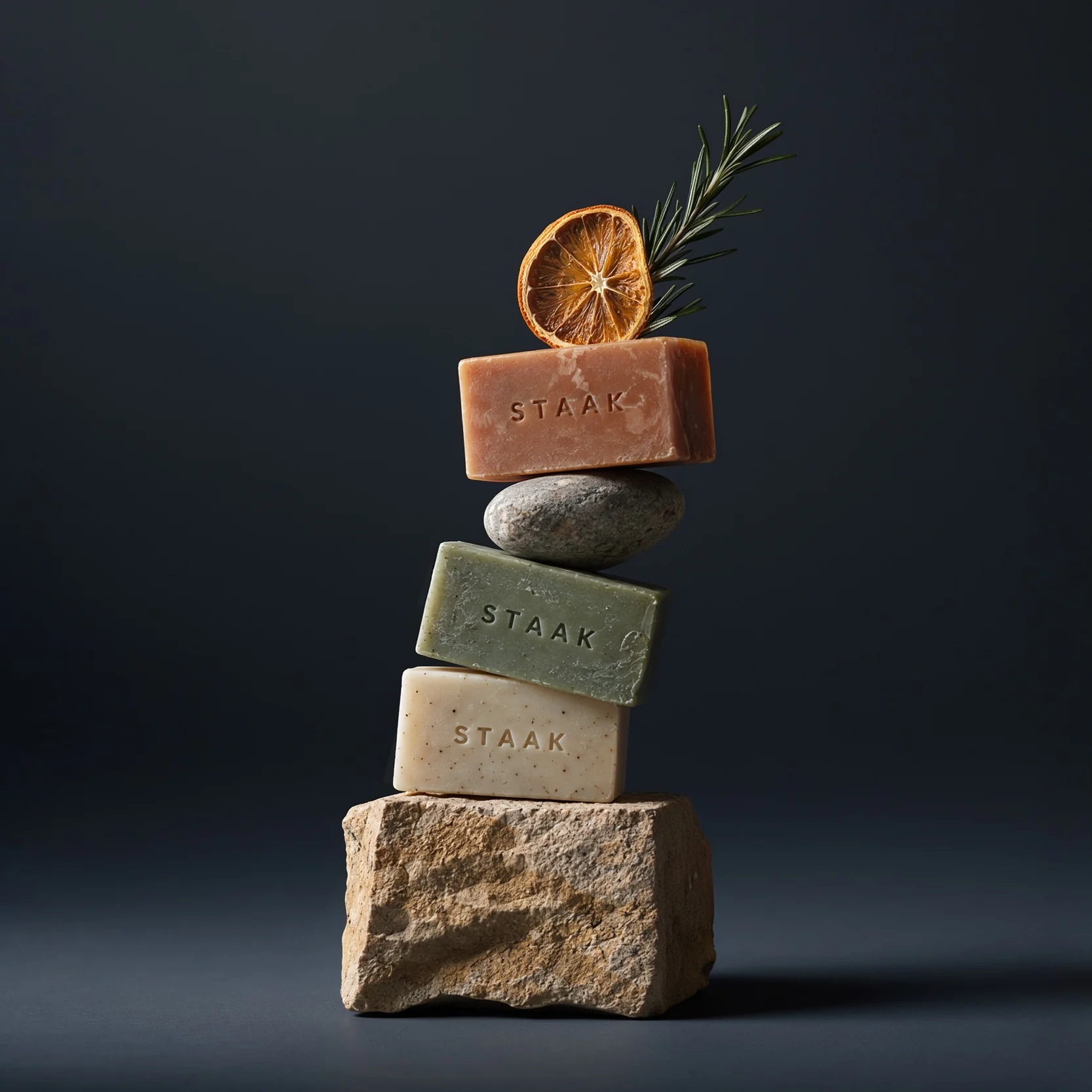 The same totem on a dark grey backdrop