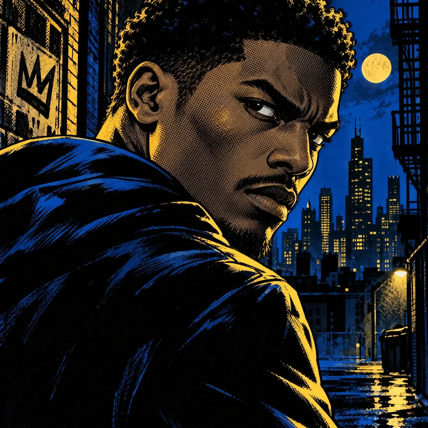 A noir style reference portrait